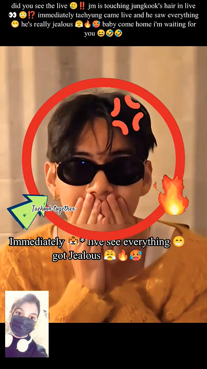 Taehyung gets Jealous 😤🔥💢 immediately live 😳 for jikook 😱😏 he's angry 👿#taekook#bts#shorts#vkook