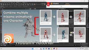 How to Combine multiple mixamo animations in Houdini 19 | Houdini Tutorial