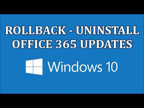 roll back microsoft office updates