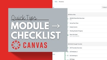 Turn a Canvas Module into a Student Checklist