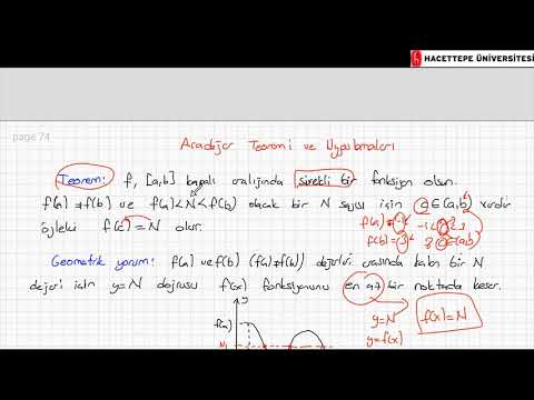 MAE 151 - Ara Değer Teoremi ve Uygulamaları