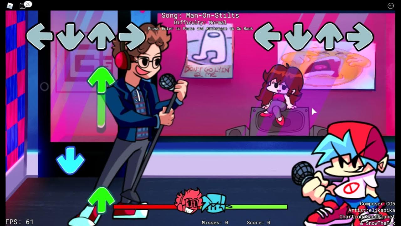 FNF Roblox CG5 VERSION Week 1 Gimme a break Man On stilts and knock