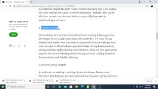 Lean Software Development