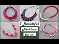 5 Handmade Necklace Ideas | How To Make Silk Thread Necklace At Home | Creation&you