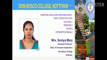 LECTURE 1.4--COMPUTER APPLICATION FOR PUBLICATION--MODULE 1 : LATEX—B COM CA SEMESTER 3