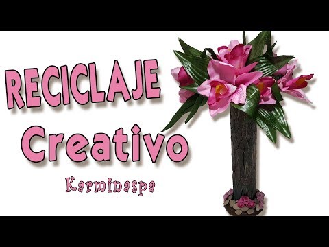 You will not believe it, I made a vase with a cardboard tube. Creative Recycling #DIY Karminaspa