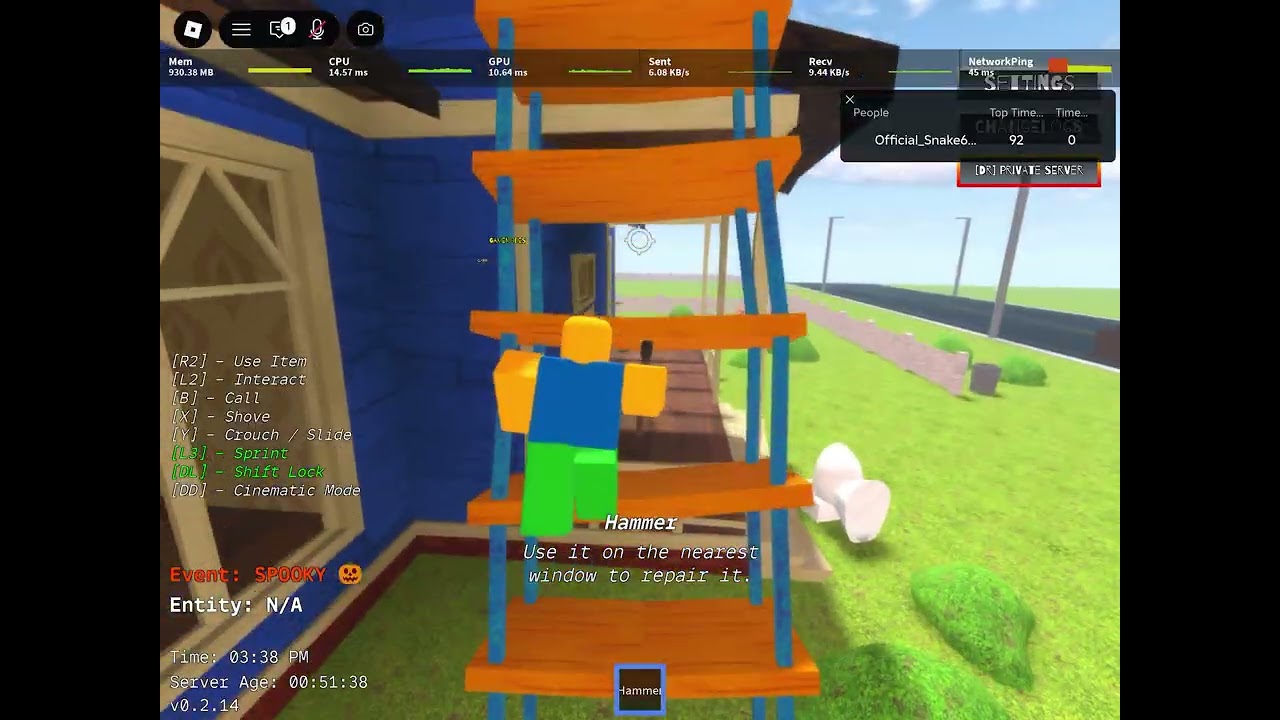 Juking Bear5 (with a 5x entity speed multiplier) for 4 minutes