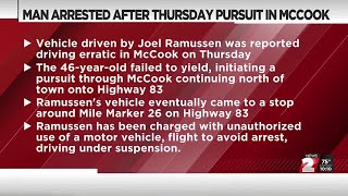 Man arrested after being accused of fleeing from police in car chase