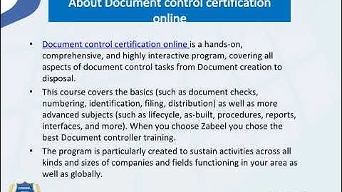 Document control certification online – Benefits of Document control?