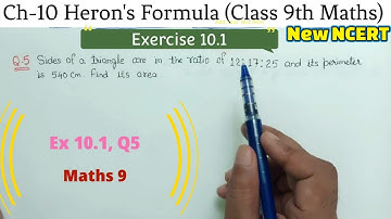 Ex. 10.1 Q5 class 9th maths Heron