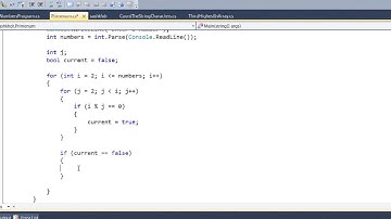 Prime numbers Program in c#