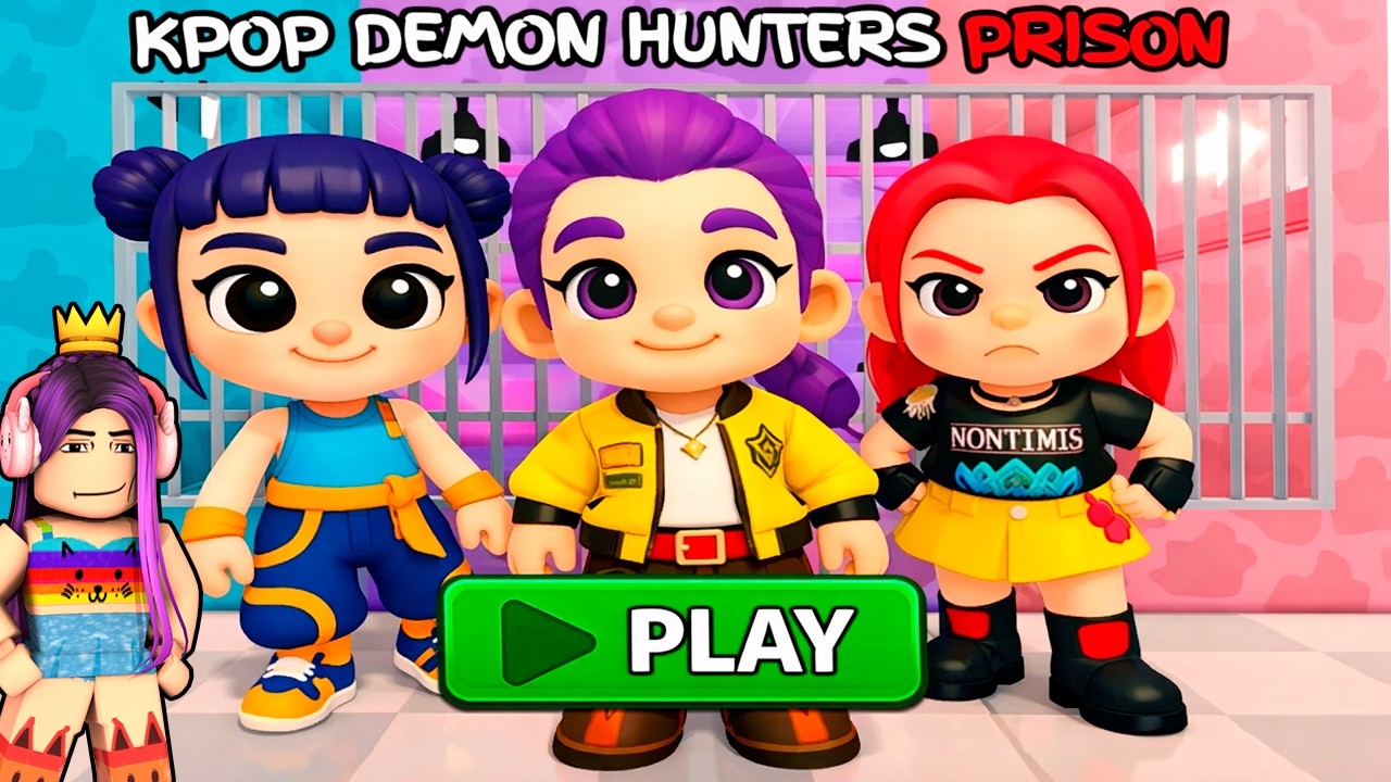 🍼BABY KPOP DEMON HUNTERS PRISÃO CORRE! roblox obby
