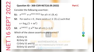 Csir Net 16 September 2022 Real Analysis Solution | Question ID 368 | Pure Mathematical Academy