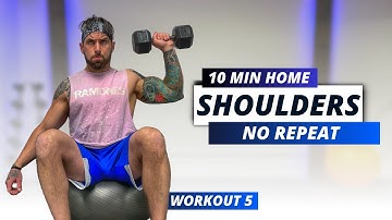 Sizzling 10 Min Shoulder Dumbbell Home Workout | No Repeat & 10 exercise burn