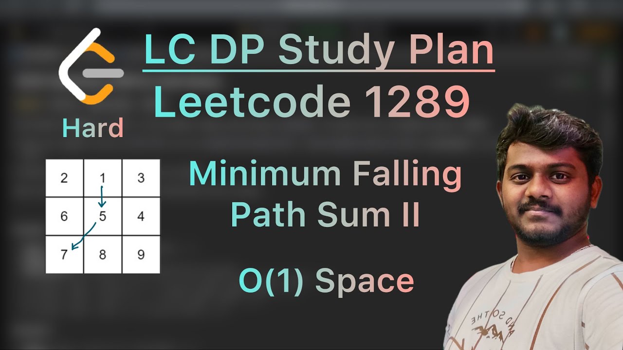 Leetcode 1289. Minimum Falling Path Sum II - YouTube