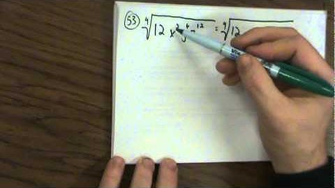 6.2: Properties of rational exponents and radical form (sample problems 3)