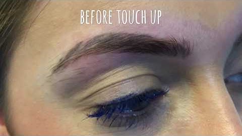 Microblading touch up before & after
