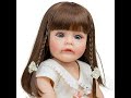 55cm Ganzkörper Silikon Puppe Reborn Girl Sue Hand detaillierte braune Farbe Lange Haare