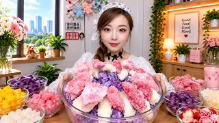 Pink and White Fluffy Treats with a Soft Powdered Texture screenshot 1