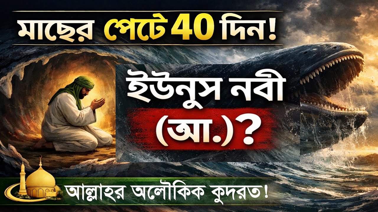 ইউনুচ নবী (আ.) কিভাবে মাছের পেটে ৪০ দিন জীবিত ছিলেন? | সত্য ঘটনা | Islamic Story Bangla