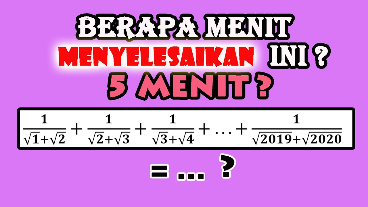 Teleskopik Math Math Trick (Deret Teleskopik) || Pembahasan Soal Deret Pecahan dengan ...