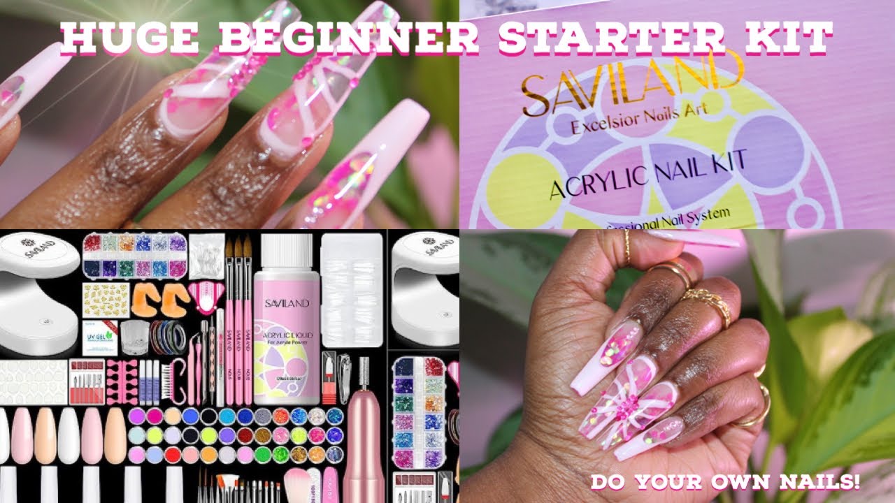 UNBOXING SAVILAND ACRYLIC NAIL KIT| BEGINNER FRIENDLY | DETAILED REVIEW