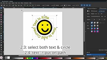 Adding Curved Text in Krita (using Inkscape)