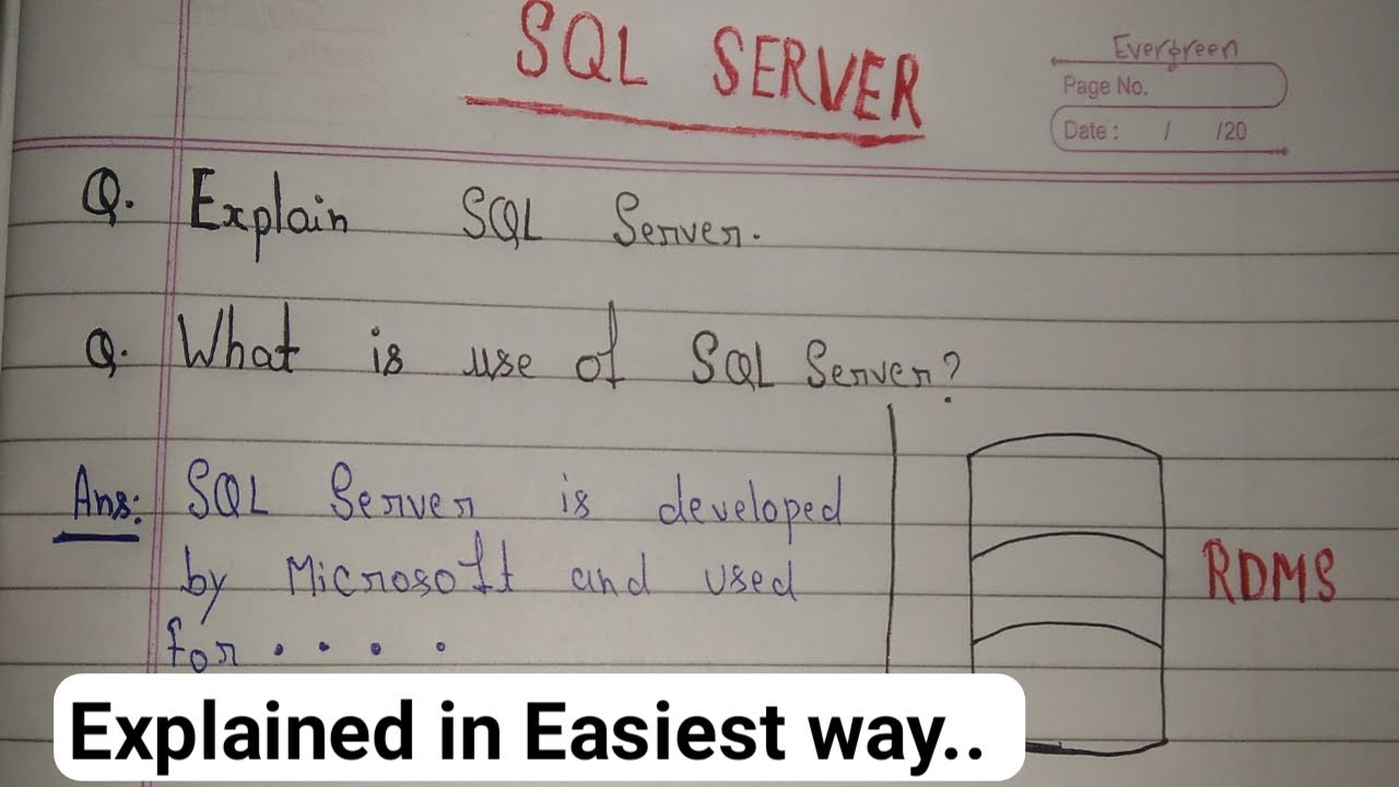 sql server tutorial for beginners hindi | sql server | database ...