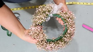 How to make wedding flower crown/halo with baby’s breath