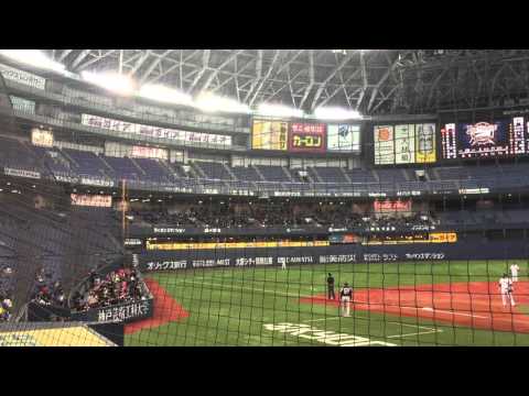 2016.3.3 ﾛｯﾃVSｵﾘｯｸｽ オープン戦 試合開始の中村応援歌