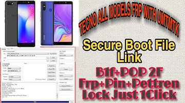 Tecno B1F POP 2 F  FRP Bypass With UMT MTK Tool Tecno B1f Pop 2 Secure Boot File Link