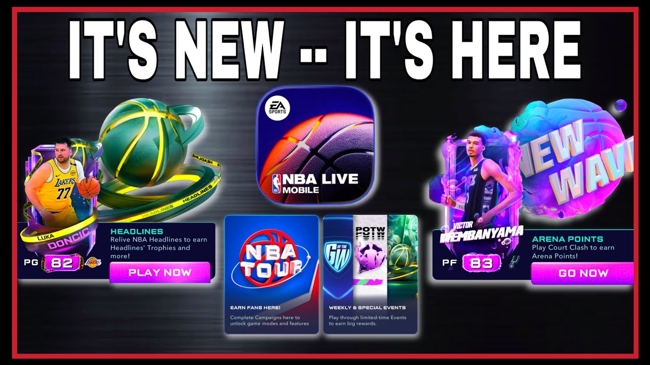 **НОВИНКА** С НУЛЯ — **НОВЫЙ** МОБИЛЬНЫЙ NBA LIVE!