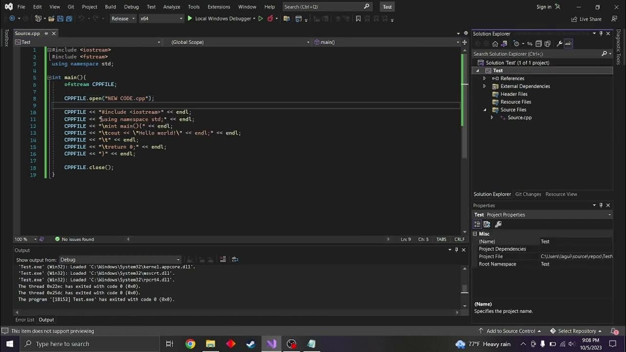 WRITING TO A CPP FILE - YouTube