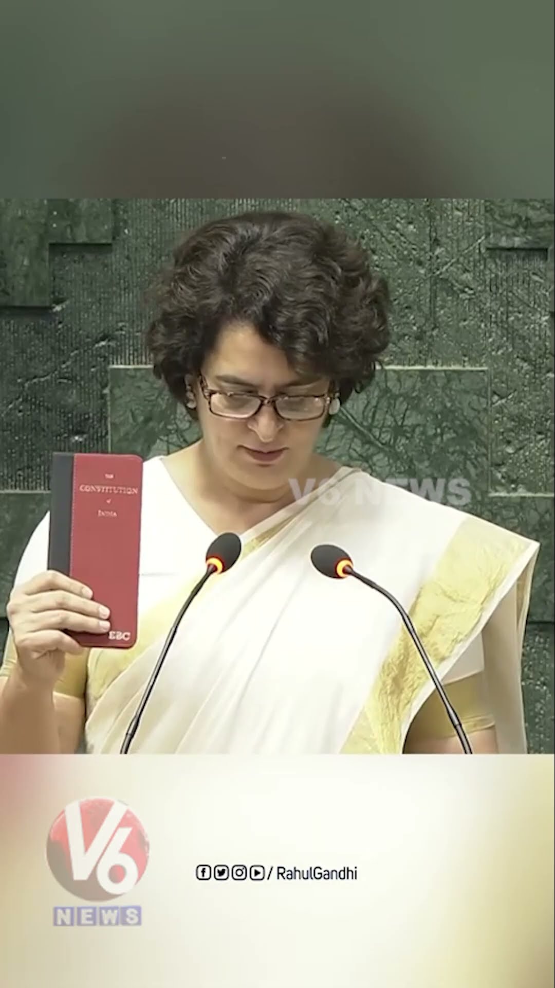 Rahul Gandhi and Priyanka Gandhi Oath Taking In Parliament | V6 Shorts