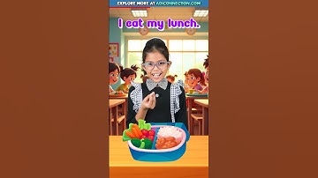 My Noon Routine at School ⏰ | Kids English Learning | Adi Connection #shorts