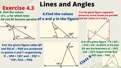 Lines and Angles Exercise 4.4 5 to 9 problems/ Lines and Angles 9 th class/ Lines and Angles