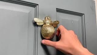 Polished Brass Bumblebee Door Knocker