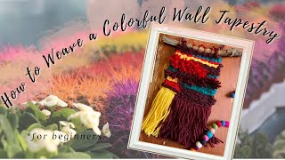 How to create a wall tapestry for beginners using a cardboard loom/ Part 3 of using a cardboard loom
