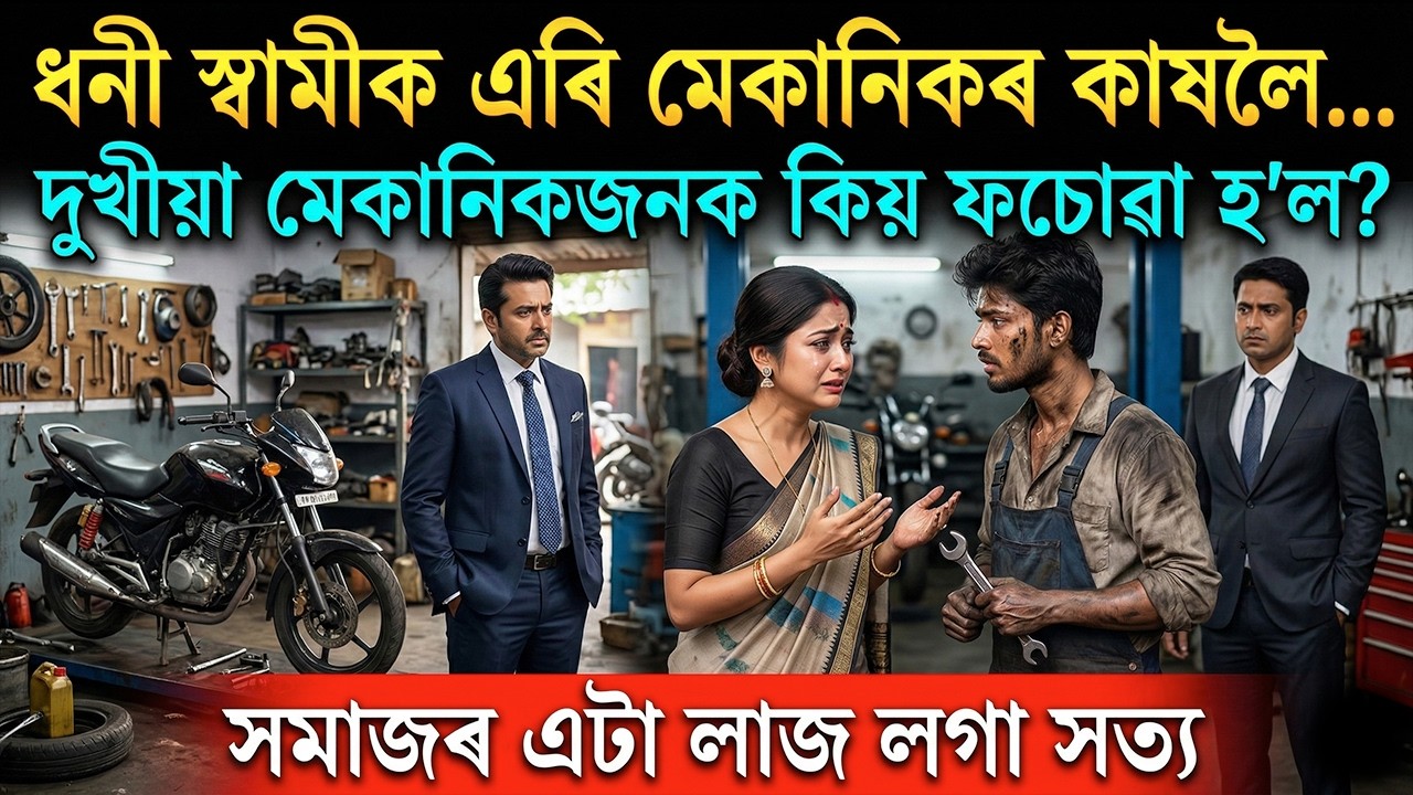 ধনী স্বামীক এৰি মেকানিকৰ কাষলৈ গ'ল শিক্ষয়িত্ৰী বাইদেউ 😱 দুখীয়া মেকানিকজনক কিয় ফচোৱা হ'ল?