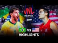 Legendary match  usa vs brazil  mens vnl 2019