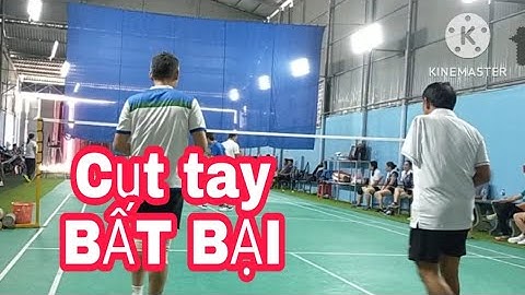 Cụt Tay đánh cầu. Giải cầu lông cao tuổi Vĩnh Long