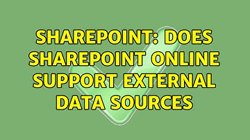 Sharepoint: Does sharepoint online support external Data sources