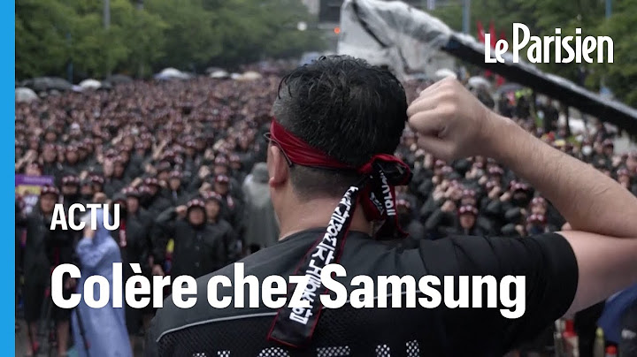 Bandeaux et tenues noires... La grève impressionnante des salariés de Samsung en Corée du Sud