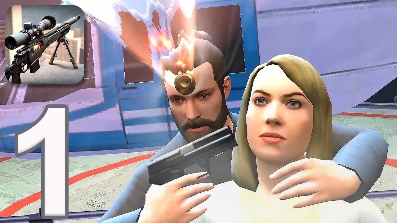 Pure Sniper - Gameplay Walkthrough Part 1 - Tutorial & Zone 1 (iOS, Android)