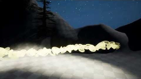 Unreal Engine - Ribbons emitting light