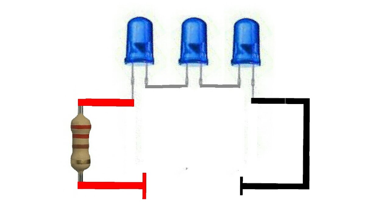 Led Ohms 5mm Blue LED'S - 3 / 220 ohm Resistor DC12V - YouTube