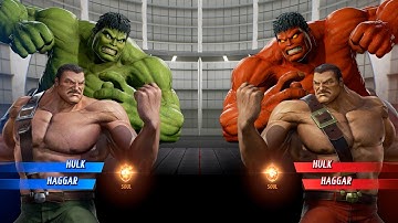 Hulk & Haggar VS Red Hulk & Haggar - Marvel vs Capcom Infinite