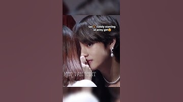 the way taehyung🐻 melting on army girl cuteness😍 such a cutie🥰💜#bts #taehyung #shorts