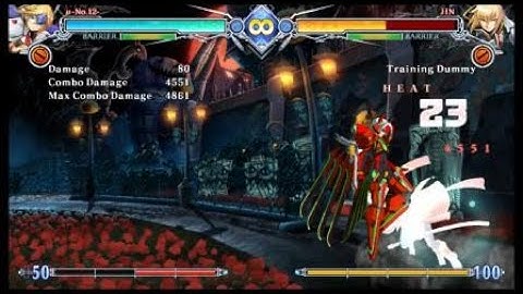 BlazBlue Central Fiction Mu-12 Sword of Decimation loop (Also useless)