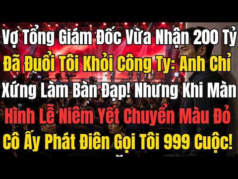 Vợ Tổng Giám Đốc Vừa Nhận 200 Tỷ Đã Đuổi Tôi Khỏi Công Ty: “Anh Chỉ Xứng Làm Bàn Đạp!” Nhưng Khi...